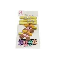 Set 9 Accesorii de Par pentru Fete, elastice, clestisori si agrafe, Galben