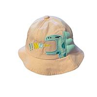 Palarie pentru copii Dino Wow, bumbac, Crem, 2-5 ani