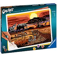 CREART PICTURA PE NUMERE PENTRU ADULTI PEISAJ DIN SAVANA - RAVENSBURGER (RVSPBN23548)
