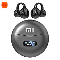 Casti wireless bluetooth cu clip pe ureche si afisaj digital