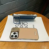 Husa de Protectie, Compatibila Apple iPhone 14 Pro Max, MagSafe si holder magnetic, culoare maro
