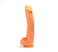 Dildo penis în formă realist cu o senzație asemănătoare pielii, realizată dintr-un material similar cu țesutul