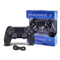 Controller Wireless PS4, Compatibil cu PlayStation 4, Doubleshock 4, Maneta cu vibratii, Joystick Bluetooth 800mAh,Negru