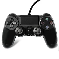 Controller cu Fir DoubleShock, pentru PS4, cu joystick-uri analog, vibratie dubla, nu necesita incarcare,