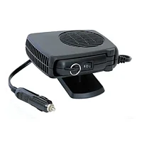 Mini aeroterma auto 2 in 1 FOXMAG24, cu functie de dezaburire si incalzire, conectare la bricheta masinii