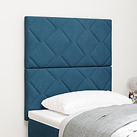 Tăblie Design Diamante Albastră Întunecată 80 cm Catifea