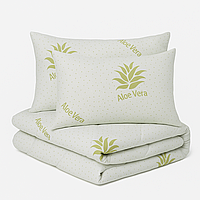 Set Pilota Aloe Vera 200x210 cm + 2 Perne Aloe Vera 50x70 cm