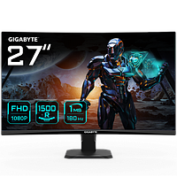 Gigabyte Monitor Gaming 27" VA 1500R GS27FC, Non-glare, Rezolutie: 1920 x 1080(FHD), Luminozitate: 250 cd/m2,