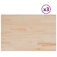 Blaturi masă 3 buc. 80x53x2,5 cm dreptunghiulare lemn masiv pin