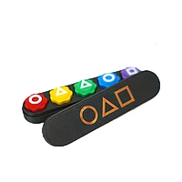 Set de joc Gonggi cu suport, Squid Game, printat 3D, multicolor