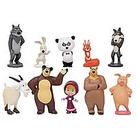 Set 10 Figurine Masha Si Ursul, Tnagora®, Multicolor, 6 cm