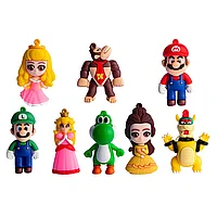 Set 8 Figurine Super Mario, Tnagora®, 7 cm