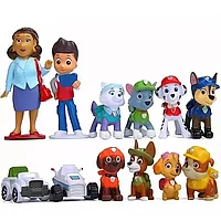 Set figurine Paw Patrol, AjieQaQ, 12 piese, multicolor, pentru baieti, 3+ ani