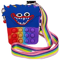 Geanta Pop It Poppy Playtime - Huggy Wuggy, Albastru, 12 cm