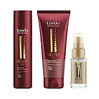 Pachet pentru par deshidratat, Londa Professional, Sampon Velvet oil 250ml + Tratament Velvet oil 200ml +