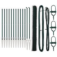 Set de împrejmuire Set de 2 Verde Metal 25 x 1,5 m Durabil