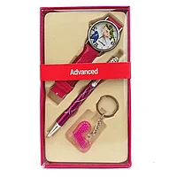 Set format din breloc din plastic, ceas si pix pentru dama, M2,11X20 cm