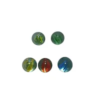Set 5 Bile sticla pentru Pop It - Antistres, Fidget Toys, 15mm, Multicolor