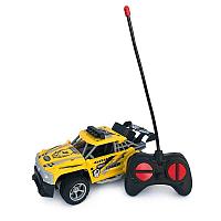 Masina de teren cu telecomanda din plastic, 2piese, 25x10cm, Galben