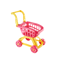 Carucior pentru copii din plastic destinat pentru cumparaturi, 37x19x27, 5 cm multicolor