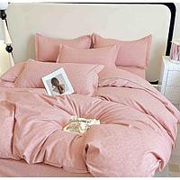 Lenjerie de pat, Jojo Home, Imprimeu Elegant, 6 Piese, 2 persoane, 180x200cm, Finet Superior, Corai Prafuit