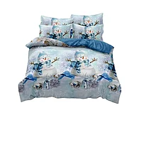 Lenjerie de pat, Jojo Home, Finet, 2 persoane, 6 piese, Om de Zapada, 230x240cm, Multicolor
