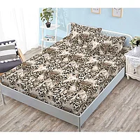 Husa de Pat, cu Elastic, 3 Piese, Finet, 180x200cm, Imprimeu Animal Print, Multicolor