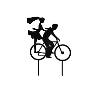 Decoratiune nunta/logodna, topper model bicicleta, ornament pentru tort 190x 140 x 3 mm