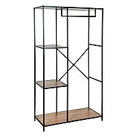 Etajeră Garderobă cu Rafturi 90x40x166.5 cm | Cadru Metalic Negru & Blaturi MDF | H&S Collection