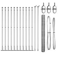 Set de Împrejmuire Set de 2 Oțel galvanizat 25 x 1.5 m Durabil