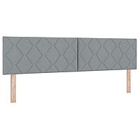 Cap pentru pat Design cu blocuri diamantate Gri deschis 180 cm Țesătură
