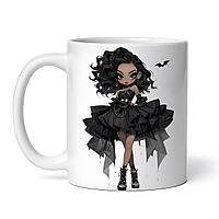 Cana alba personalizata, Papusa demon Ellis, INOVATIX®. 330ml