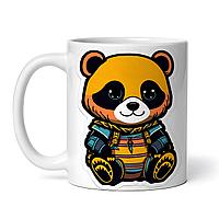 Cana alba personalizata,Panda cu tricou,INOVATIX®. 330ml