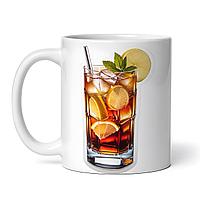 Cana alba personalizata, Cocktail long island ceai cu gheata menta si lamaie, INOVATIX®. 330ml