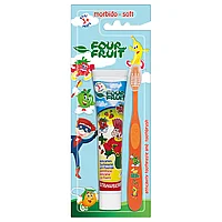 Set Piave Periuta de dinti si Pasta de dinti anticarii copii +3 ani aroma Capsuni fara Zahar 50ml