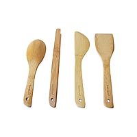 Set 4 ustensile din bambus pentru bucătărie Bambum Mioli