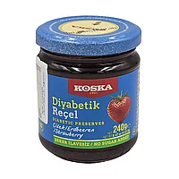 Dulceata de capsuni diabetic cu indulcitor, traditional turcesc, fara zahar adaugat, 240 gr, Koska