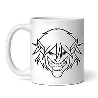 Cana alba personalizata,Attack on titan Eren Titan desen doi,INOVATIX®. 330ml