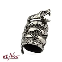 EtNox - margea pentru barba sau par, model sarpe, din argint