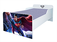 Pat Superman, 180x80 cm. cu protectie si saltea inclusa
