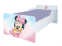 Pat Bebe Minnie, 180x80 cm, cu protectie si saltea inclusa