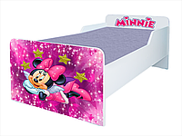 Pat Minnie, 180x80 cm, cu protectie si saltea inclusa
