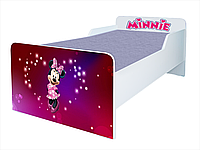 Pat Minnie, 180x80 cm, cu protectie si saltea inclusa