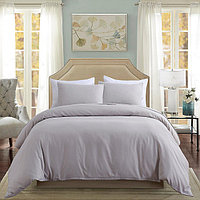 Lenjerie de pat matrimonial Premium Ranforce uni gri deschis