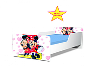 Pat junior Mickey si Minnie, cu saltea, 180x80 cm