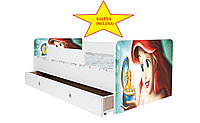 Pat Kiddy, imprimat cu Ariel-Mica Sirena, cu protectie si saltea, 180x80 cm