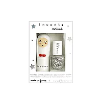 Set cadou copii balsam de buze cu parfum de vata de zahar & oja pe baza de apa fara parfum, Inuwet, 2 buc