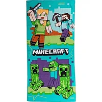 Prosop Minecraft de baie, prosop de plajă , 100% Bumbac , 70x140cm ,Capacitate Mare de Absorbție, Turcoaz