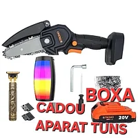 Fierastrau cu lant pe acumulator AAS20 STROMO, 2x lame, 2 x lanturi