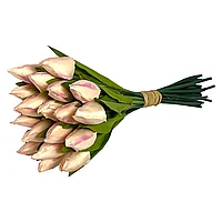 Buchet de lalele artificiale, 36x15 cm, roz-mov